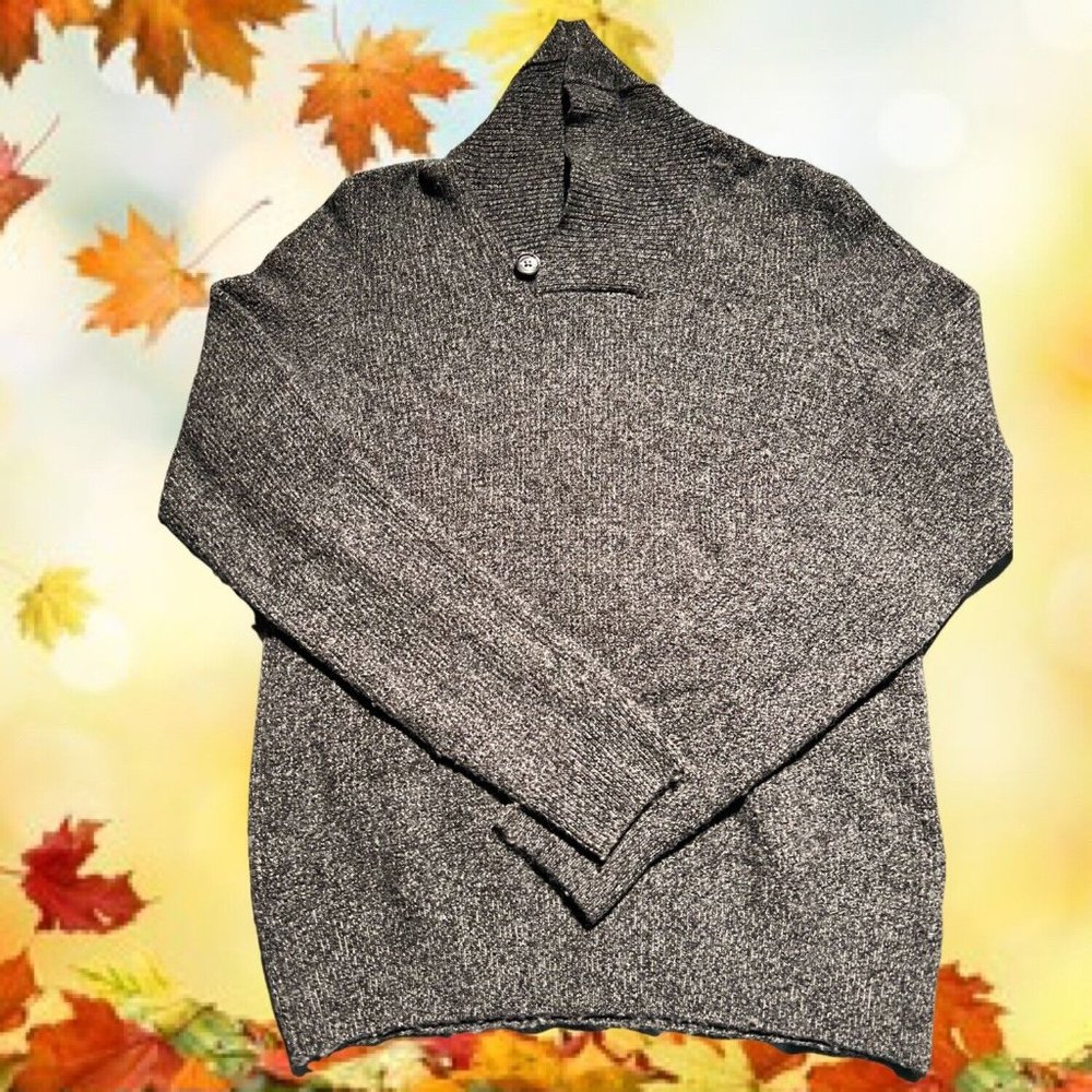 Joseph Abboud Men's Wool Sweater  Fleece Gray Medium